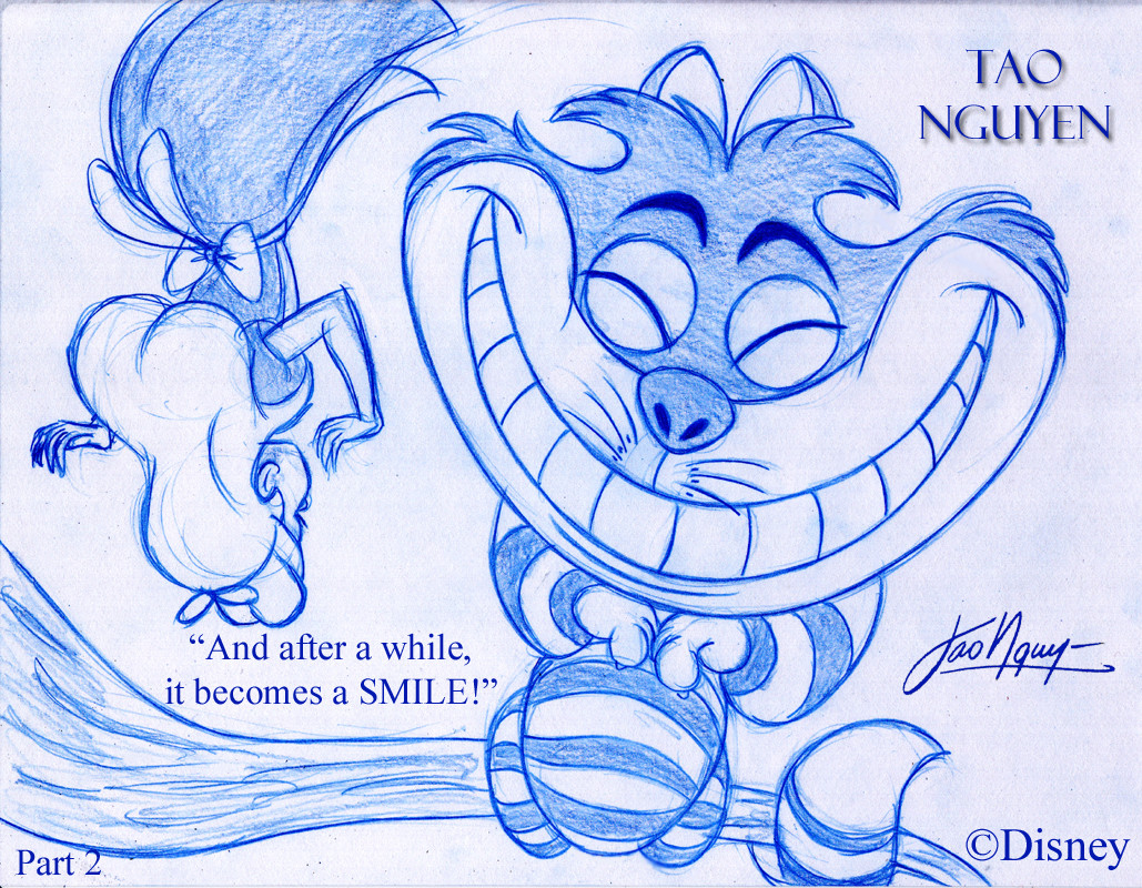 1029x800 Artstation - Cheshire Cat Drawing