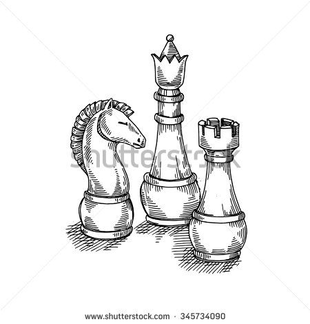 450x470 Chess Board Drawing Stock Photos, Images, Pictures - Chess Board Drawing