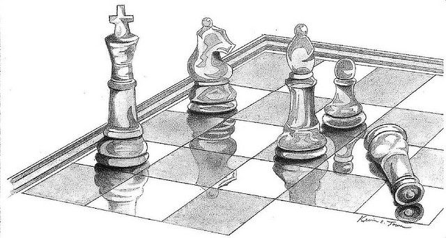 640x341 Chess Board Drawing - Chess Board Drawing