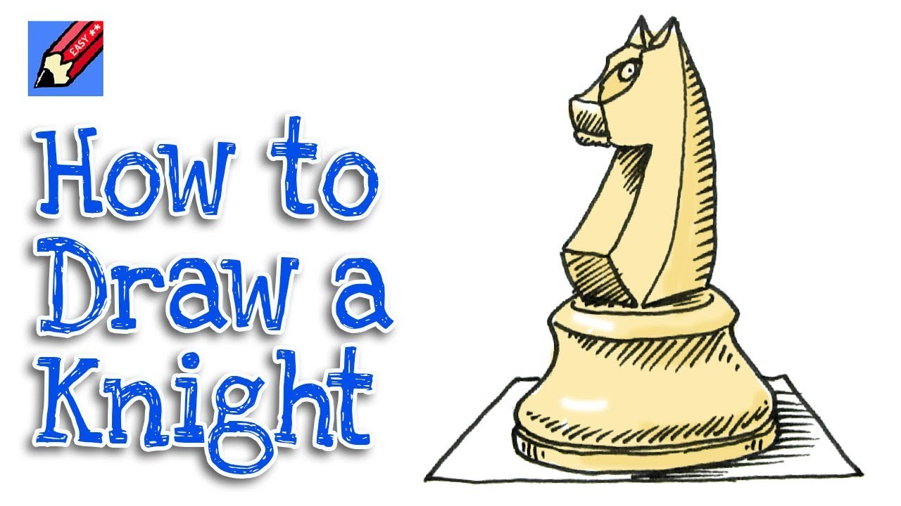 1280x720 How To Draw A Chess Knight Real Easy - Chess Knight Drawing