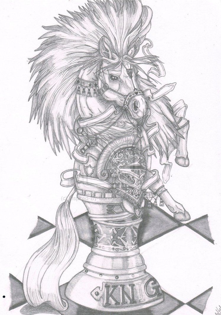 748x1067 Beautiful Knight Chess Piece - Chess Knight Drawing
