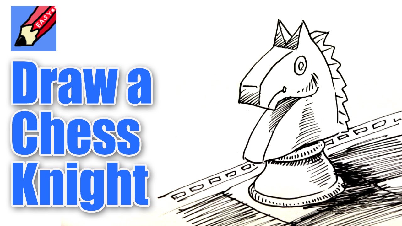 1280x720 How To Draw A Chess Knight Or Horse Real Easy - Chess Knight Drawing
