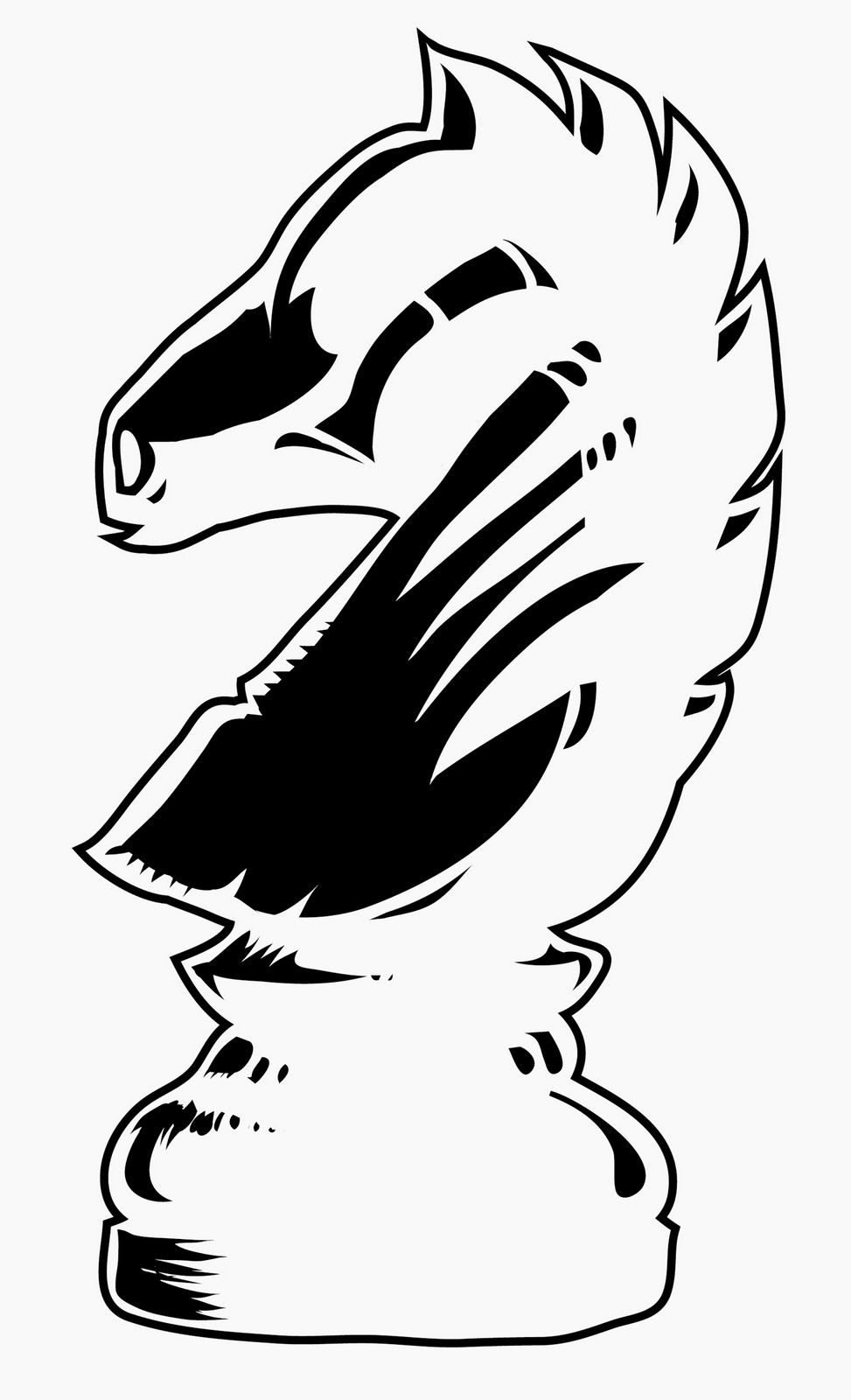 973x1600 Knight Chess Piece Costume Design - Chess Knight Drawing