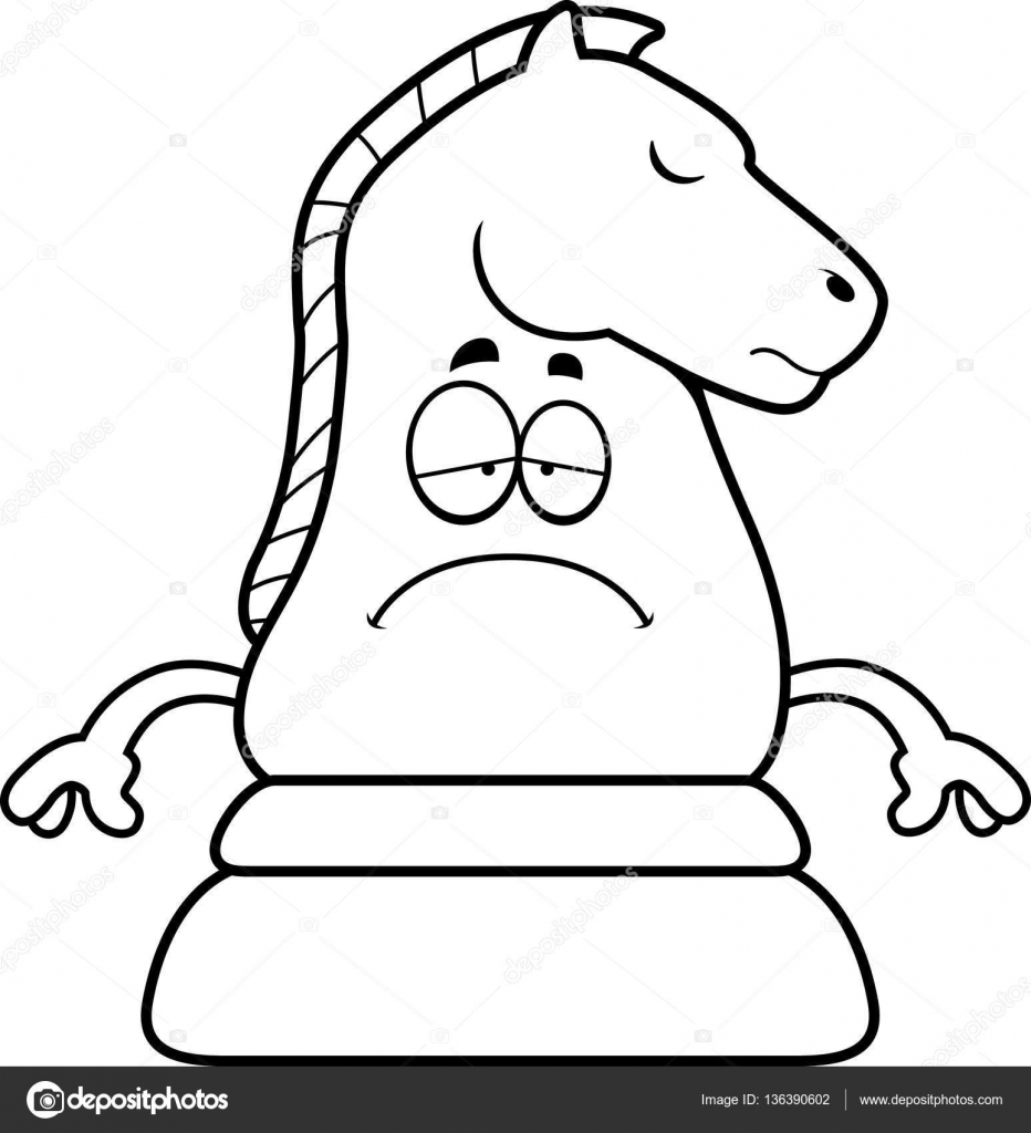 932x1024 Chess Knight Drawing - Chess Knight Drawing