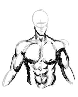 256x320 ping art ping teo's art journal study drawing man chest male - Chest Of Drawings