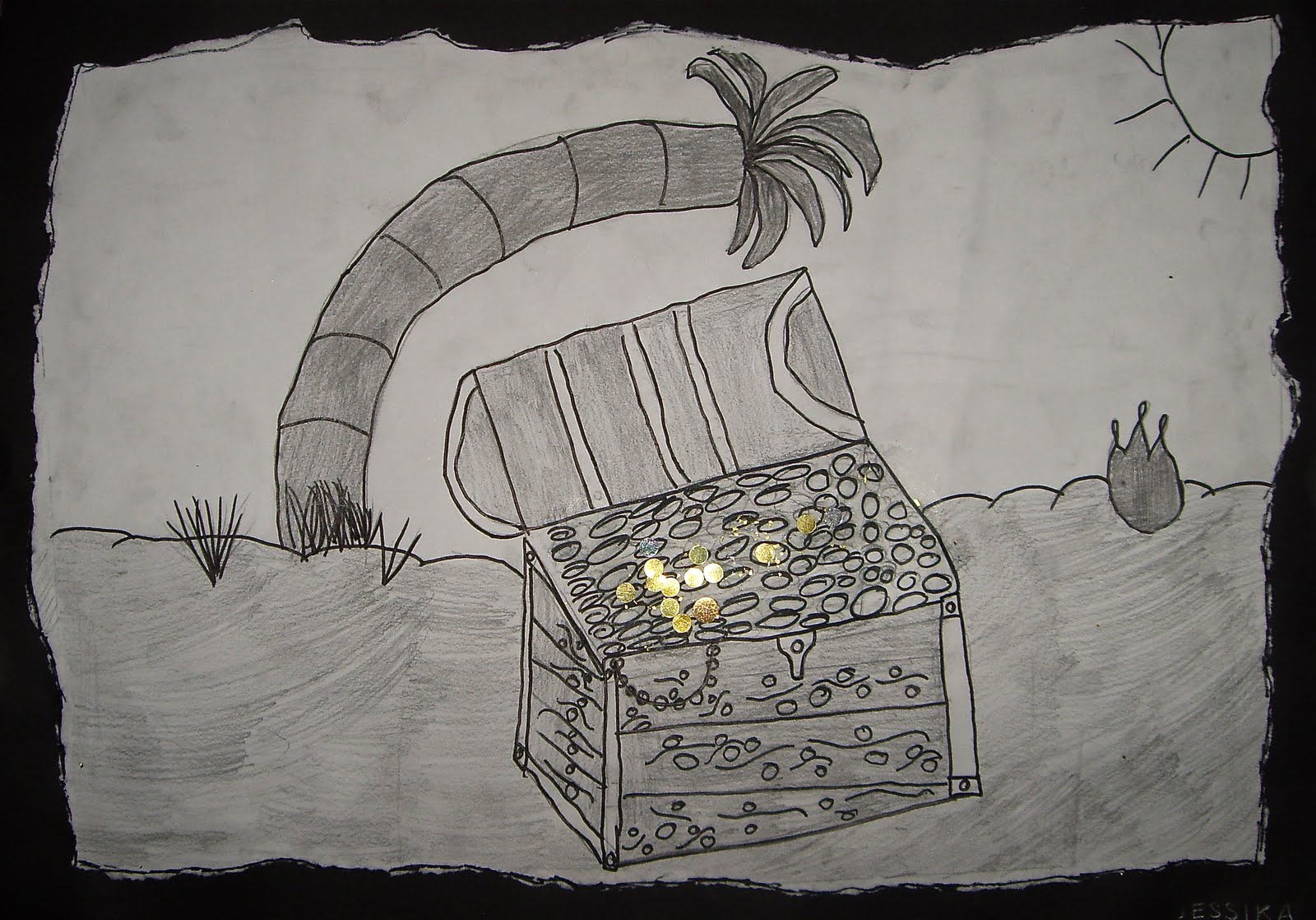 1600x1118 Use Your Coloured Pencils Treasure Chest Drawings - Chest Of Drawings