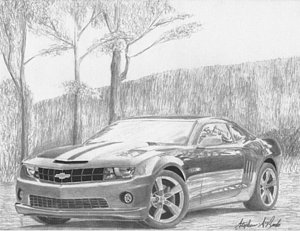 Chevrolet Camaro Drawing at PaintingValley.com | Explore collection of ...