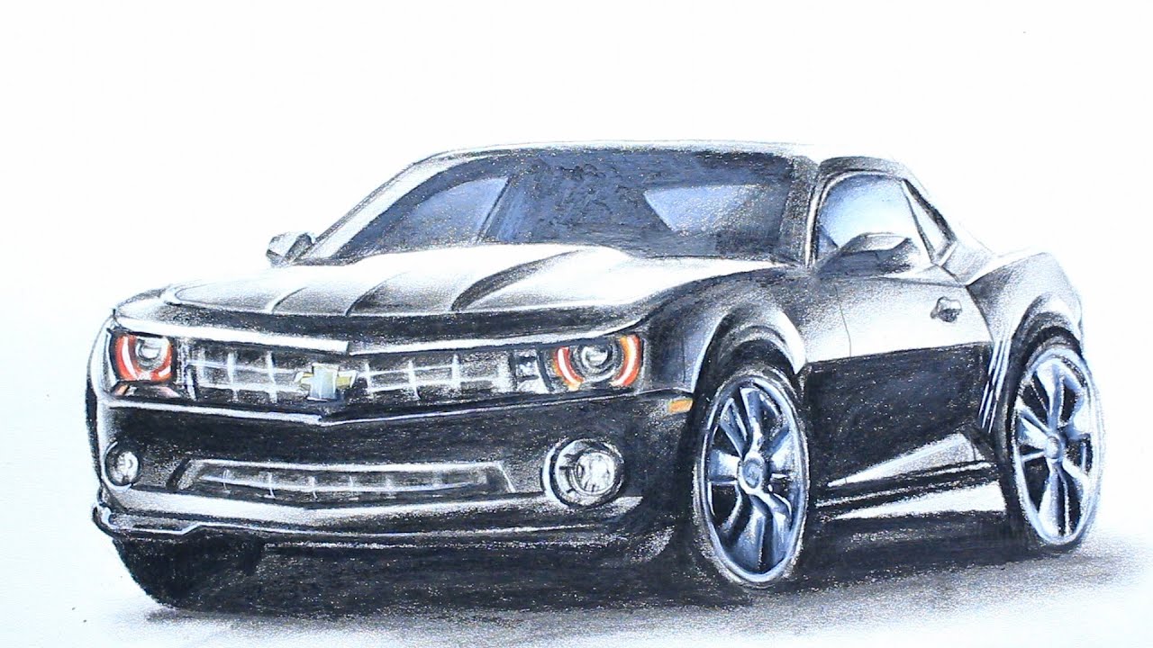 1280x720 art videos, how to draw a chevrolet camaro - Chevrolet Camaro Drawing