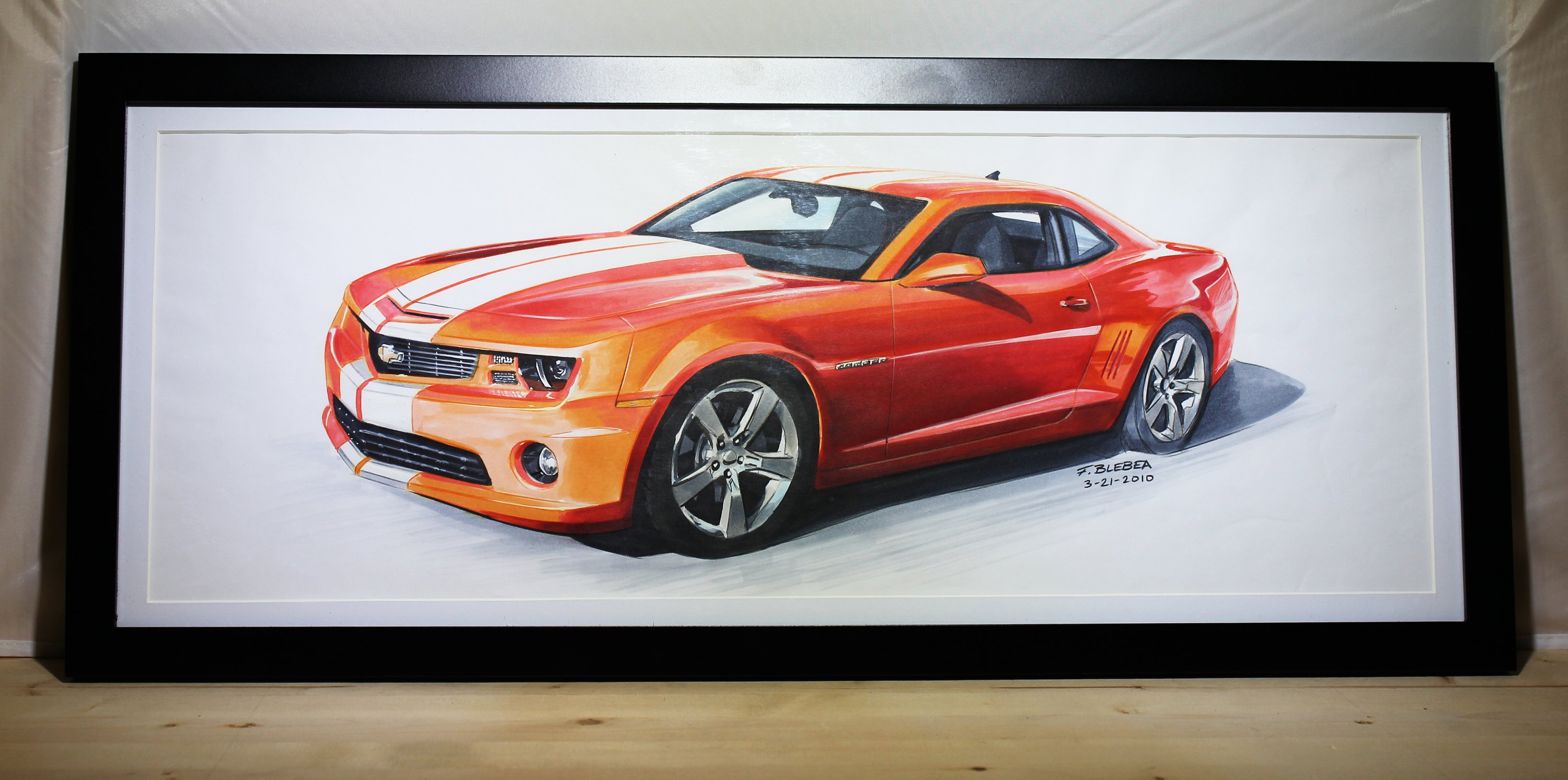 3000x1493 chevrolet camaro ss original hand drawing etsy - Chevrolet Camaro Drawing