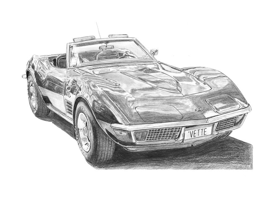900x635 chevrolet corvette drawing - Chevrolet Corvette Drawing