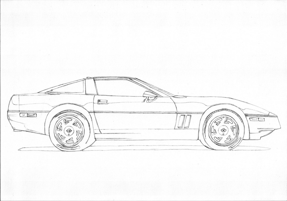 1140x800 chevrolet corvette tobado - Chevrolet Corvette Drawing