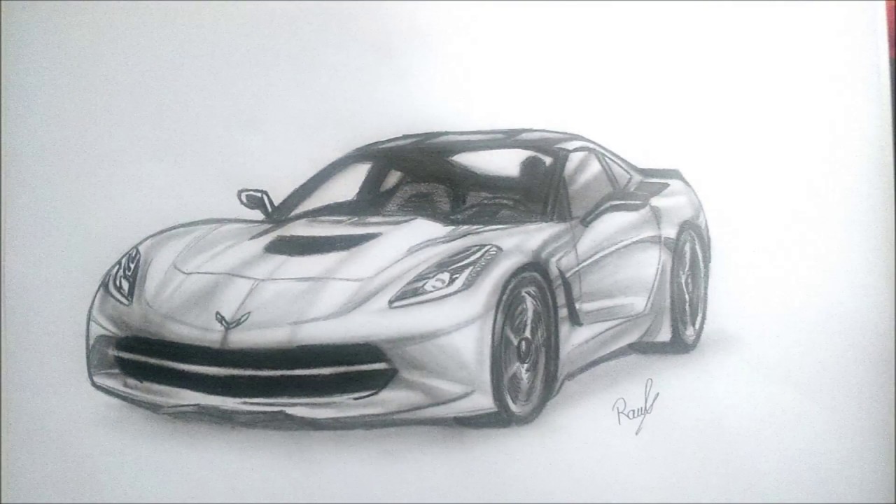 1280x720 chevrolet corvette speed drawing - Chevrolet Corvette Drawing