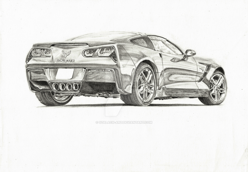 1024x709 chevrolet corvette - Chevrolet Corvette Drawing