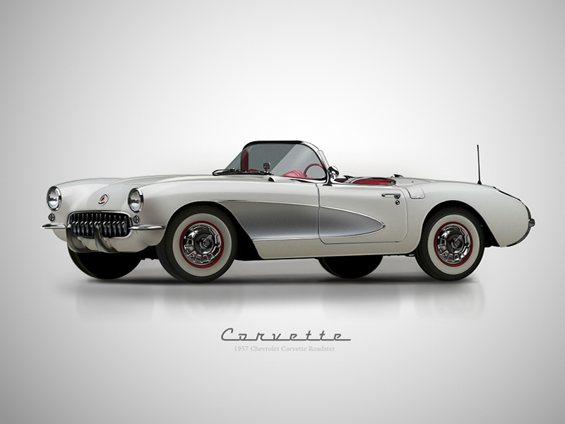 800x600 chevy corvette roadster vector drawing - Chevrolet Corvette Drawing