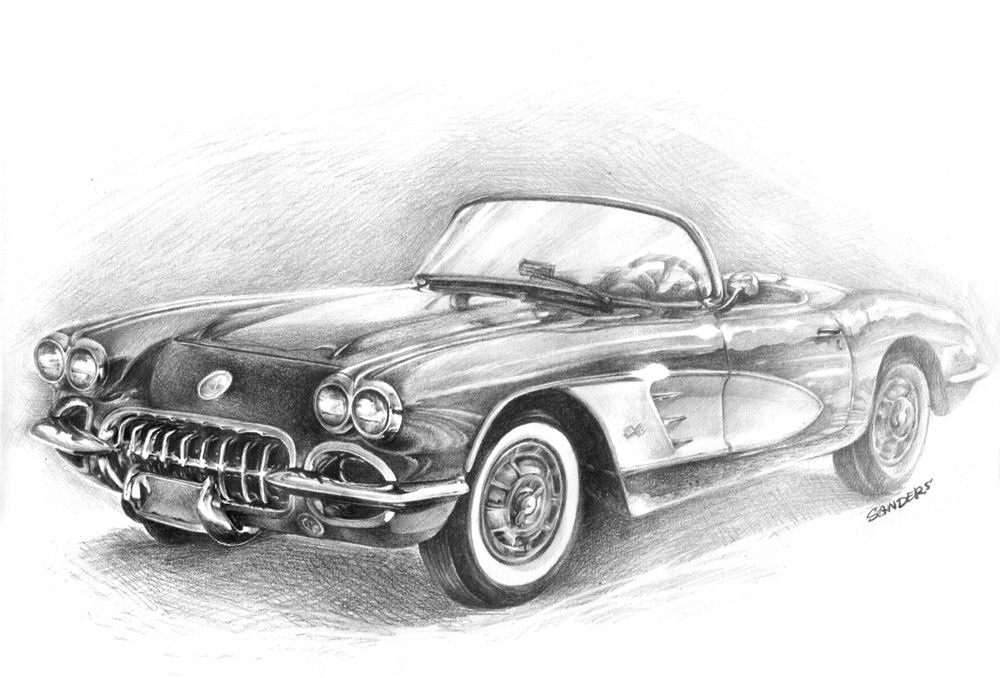1000x678 the corvette has had a long history of style and class - Chevrolet Corvette Drawing