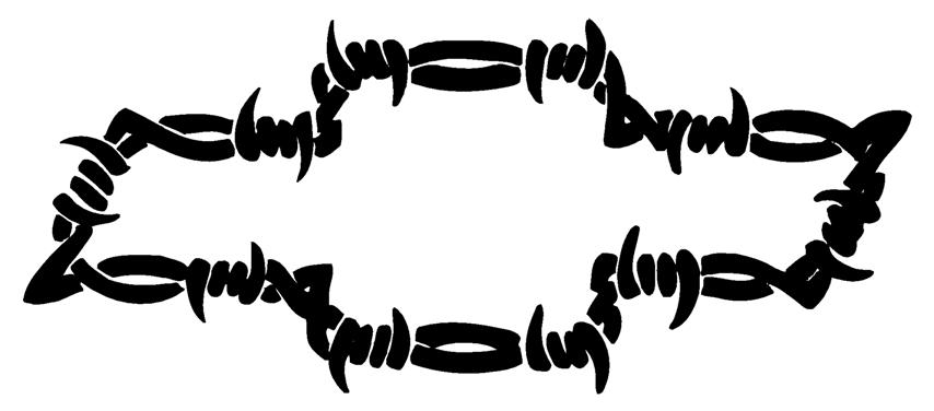 854x376 Chevy Barbed Wire Bowtie Decal Sticker - Chevy Bowtie Drawing