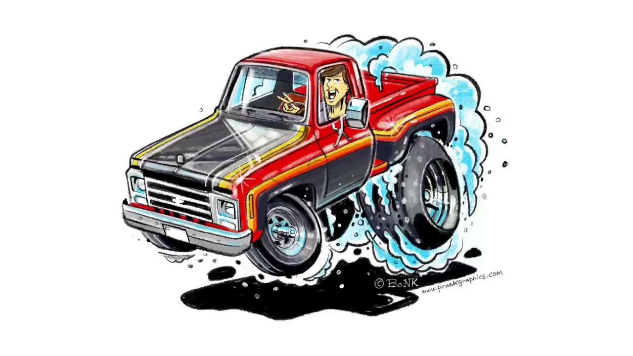 1280x720 Drawing A Chevrolet Pickup Truck - Chevy C10 Drawing