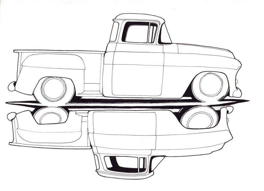 900x651 Old Chevy Truck Drawings Trucks Art Cars, Truck Art, Chevy - Chevy C10 Drawing