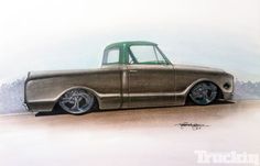 236x151 Best Drawing Images Chevy Trucks, Classic Trucks, Truck Art - Chevy C10 Drawing