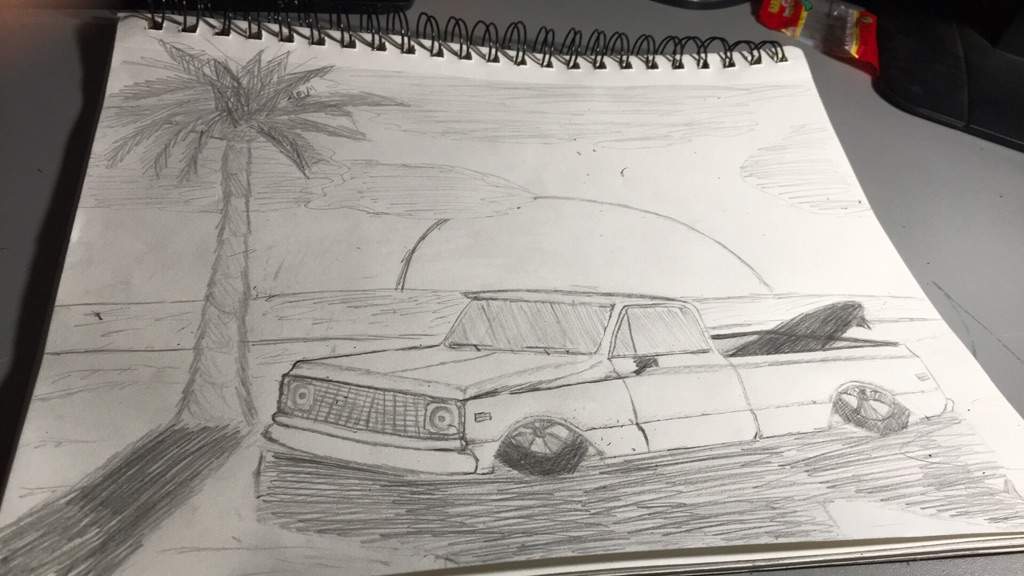 1024x576 Chevy Drawing Garage Amino - Chevy C10 Drawing