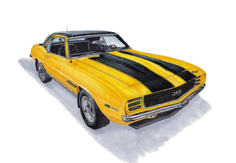 794x550 Camaro Artwork Chevy Camaro Rally Sport Drawing Etsy - Chevy Camaro Drawing