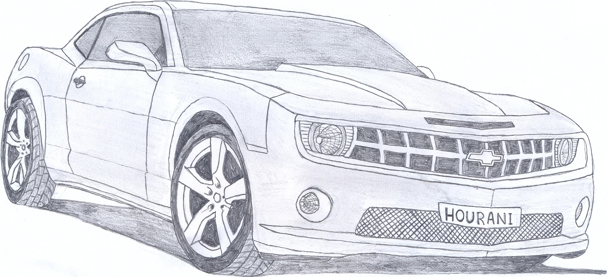 Filechevrolet Camaro - Chevy Camaro Drawing. 