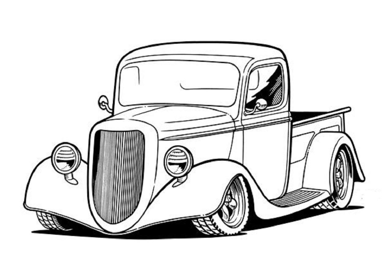 1278x843 Chevy Rat Rod Truck Cars Cars Coloring Pages, Art Cars - Chevy Drawings