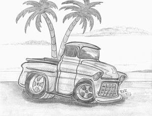 300x230 Chevy Beach Drawing - Chevy Drawings