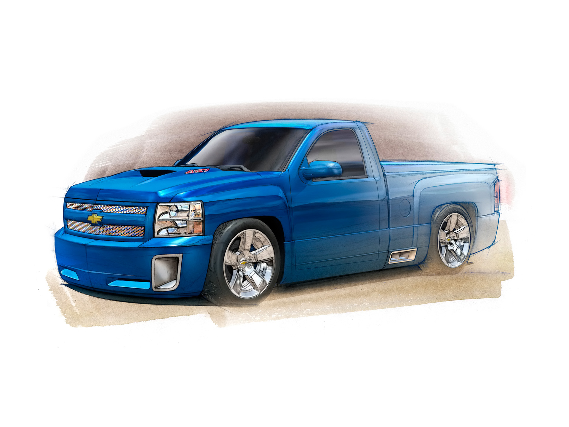1920x1440 Chevy Silverado Truck Drawings Wallpapers Gallery - Chevy Drawings