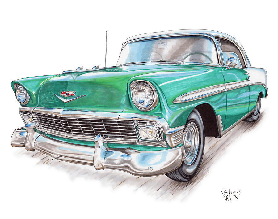 900x707 Chevrolet Bel Air Drawing - Chevy Drawings