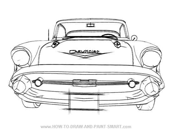 550x413 How To Draw A Chevy Bel Air - Chevy Drawings