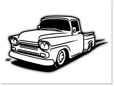 450x340 Chevy Truck Drawings Sketch Coloring - Chevy Drawings