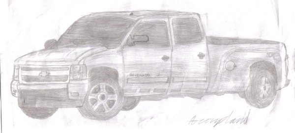 600x271 How To Draw A Chevy Silverado Gtgt - Chevy Silverado Drawing