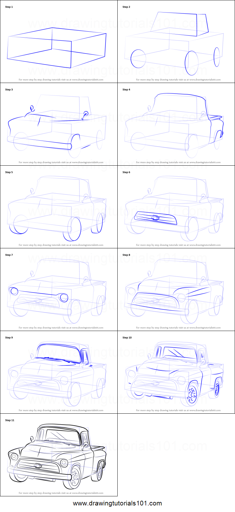 751x1635 How To Draw A Chevy Truck Printable Step - Chevy Silverado Drawing