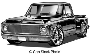 300x182 chevy truck clipart and stock illustrations chevy truck vector - Chevy Truck Drawings