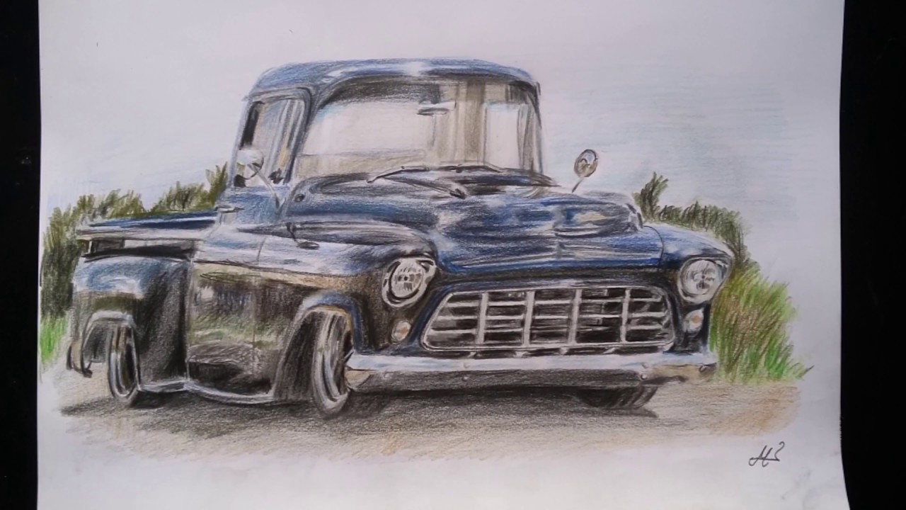 1280x720 Drawing A Chevy - Chevy Truck Drawings