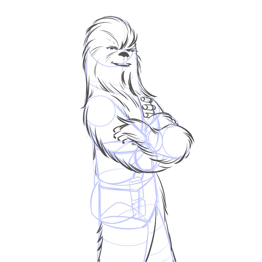 900x900 elsa charretier teaches us how to draw chewbacca - Chewbacca Drawing