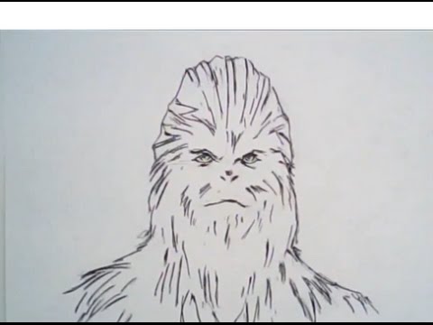 480x360 face drawing - Chewbacca Drawing