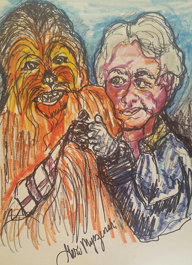 655x900 han solo and chewbacca drawing - Chewbacca Drawing