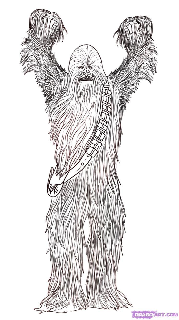 746x1329 how to draw a wookie drawings star wars fan art, star wars - Chewbacca Drawing