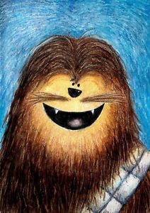 212x300 chewbacca, art illustration drawing painting star wars oil pastels - Chewbacca Drawing