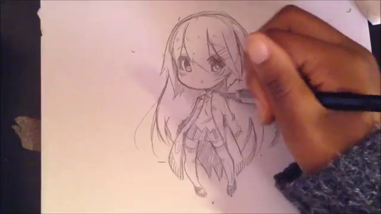 1280x720 How To Draw A Chibi - Chibi Anime Girl Drawing