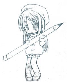 236x294 chibi drawings chibi pencil cleared - Chibi Anime Girl Drawing