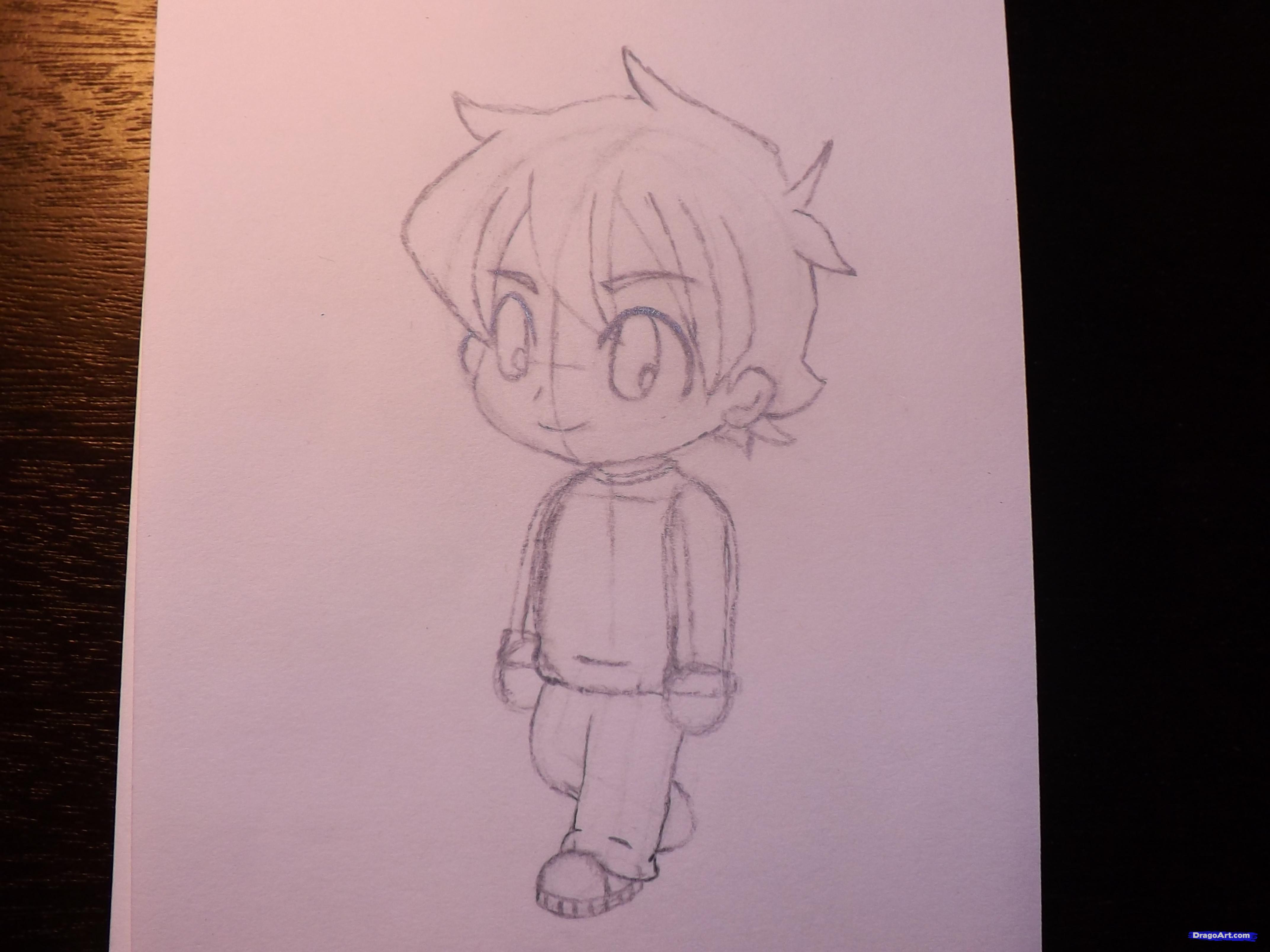 4288x3216 How To Draw A Chibi Boy, Step - Chibi Boy Drawing