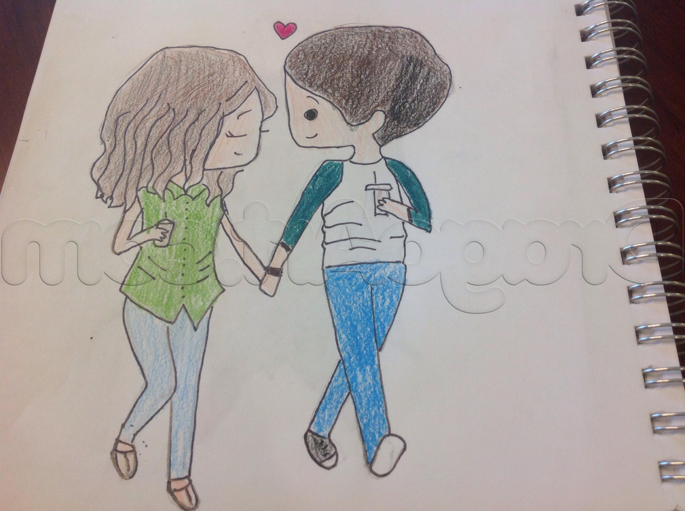 2592x1936 Best Hd Chibi Couple Drawing Design - Chibi Couple Drawing