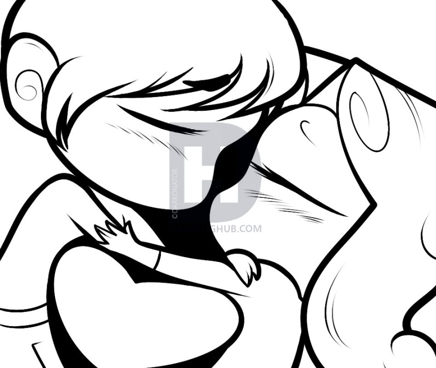 853x720 How To Draw A Chibi Couple, Step - Chibi Couple Drawing