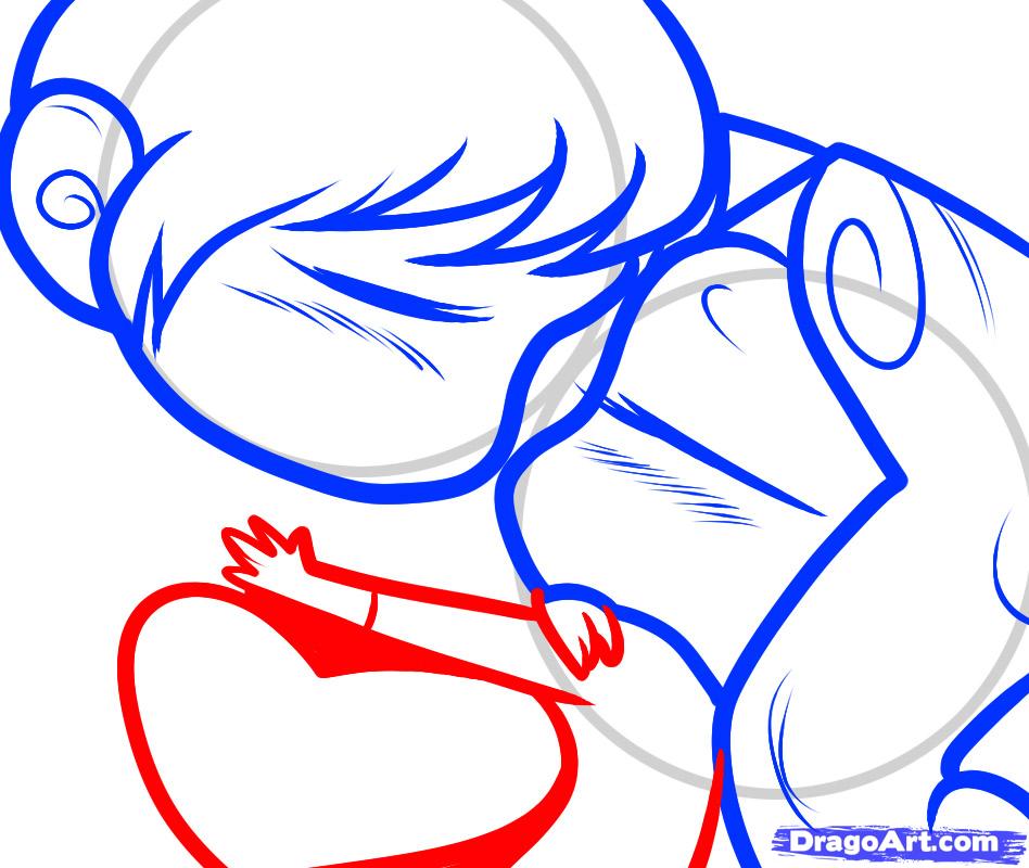 948x800 How To Draw A Chibi Couple, Step - Chibi Couple Drawing