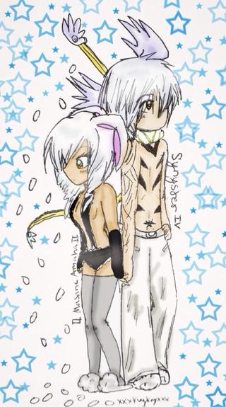 320x575 Old Pic I Made For A Couple - Chibi Couple Drawing