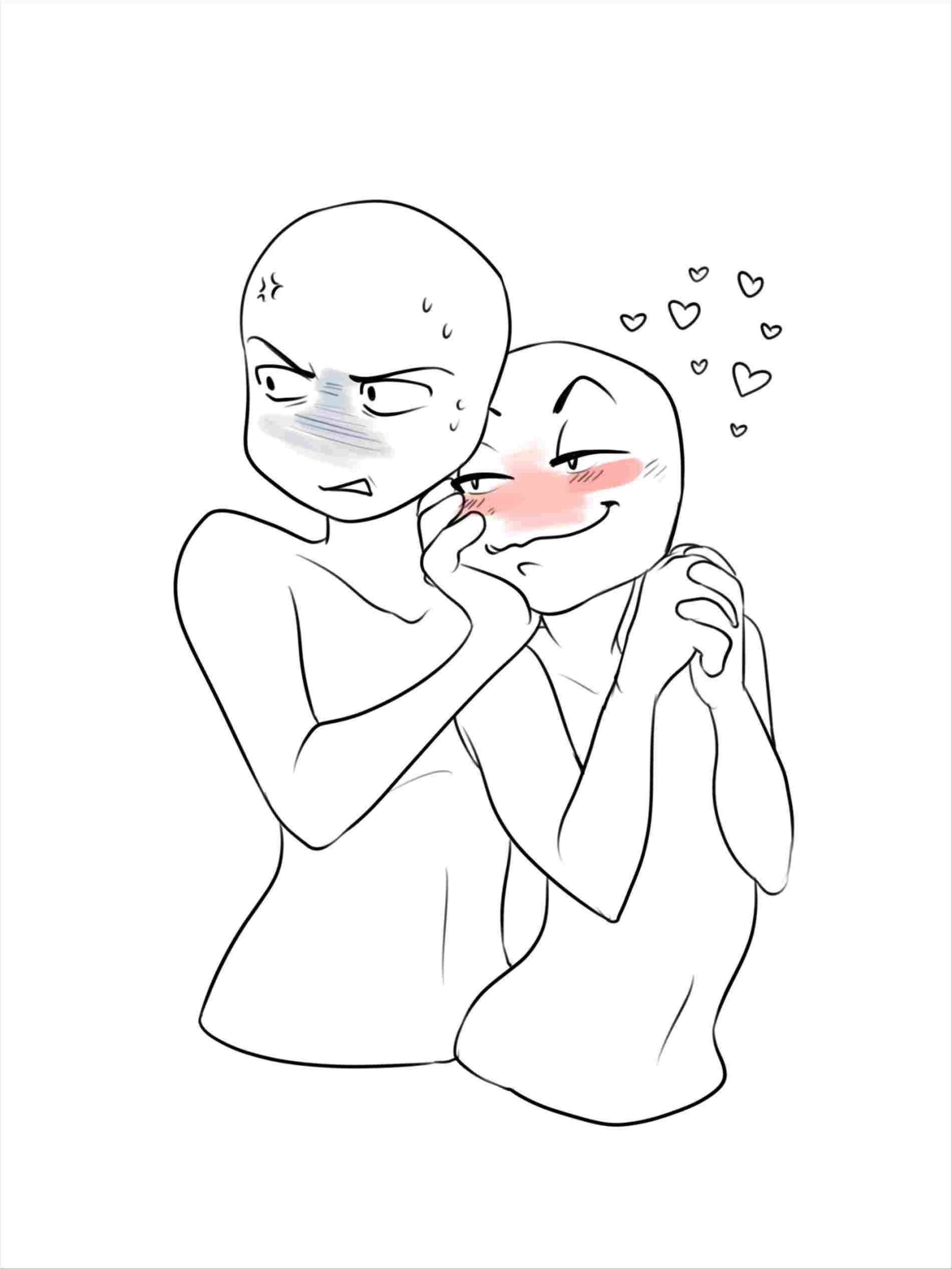 Poses Cute Couple Drawing Base Free Poses Drawn For Fun Use - Chibi Couple ...