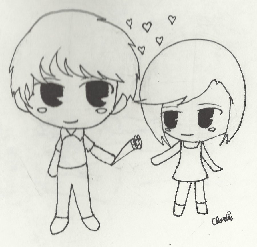 Chibi Couple Drawing At Paintingvalley Com Explore Collection Of